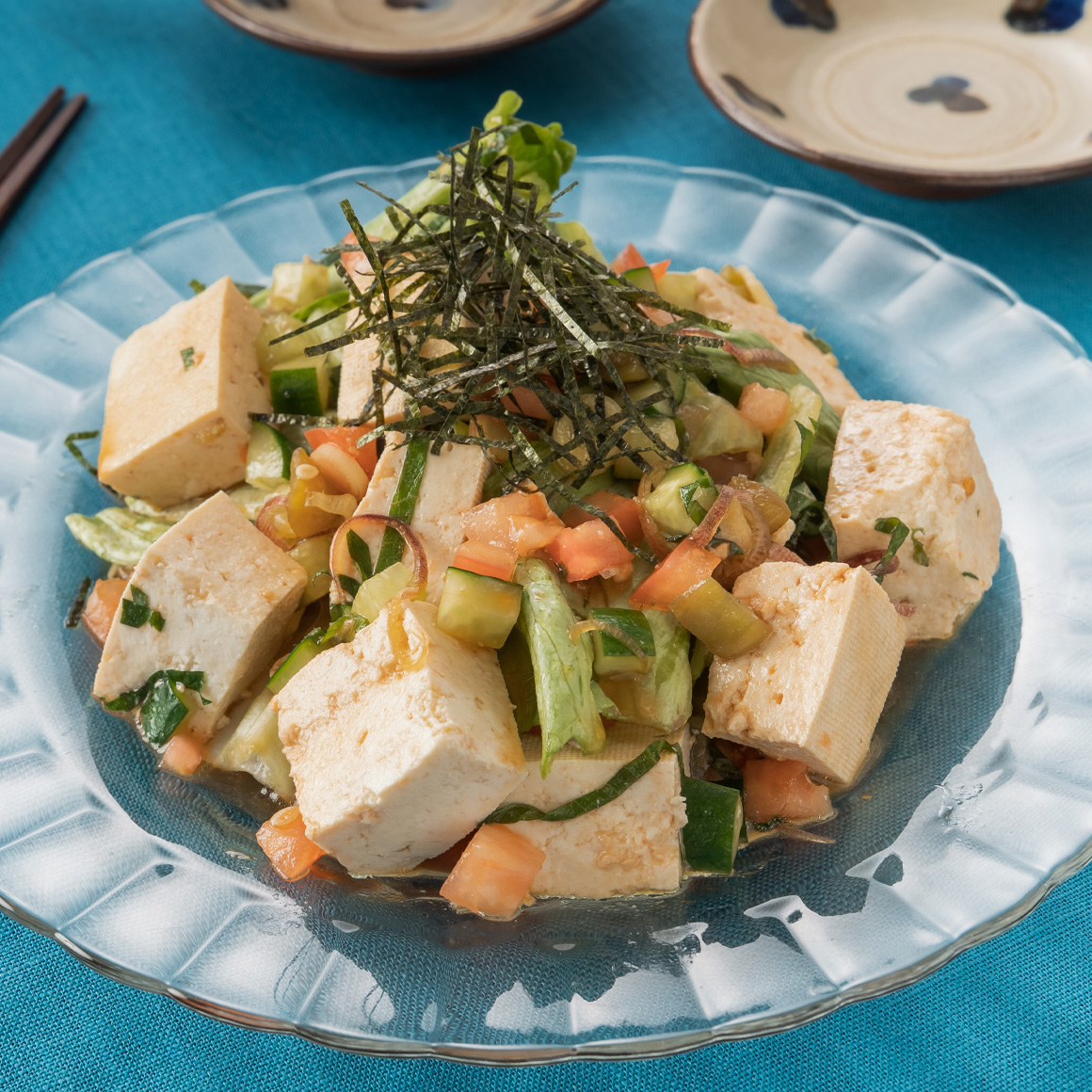 夏野菜と豆腐のサラダ サムネイル画像